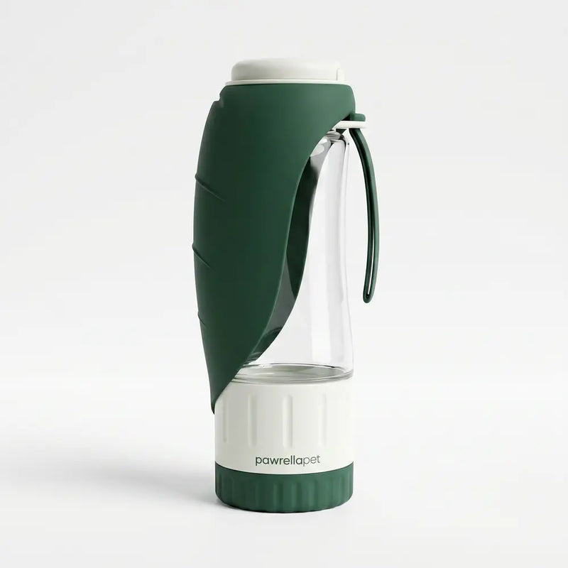 Pawrella Pet 330ml dog water and food dispenser with carry strap