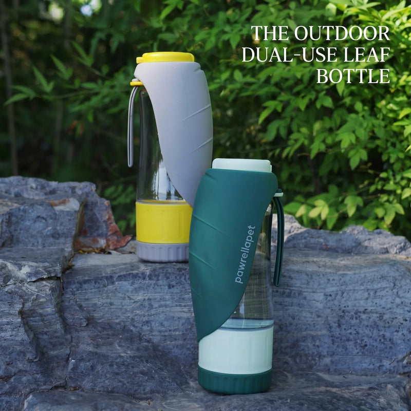 2-in-1 Portable Dog Water Bottle & Food Dispenser