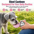 2-in-1 Portable Dog Water Bottle with Foldable Bowl | Leak-Proof Travel Pet Water Dispenser